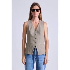 Apiece Apart Helena V Neck Vest in Moss 6
